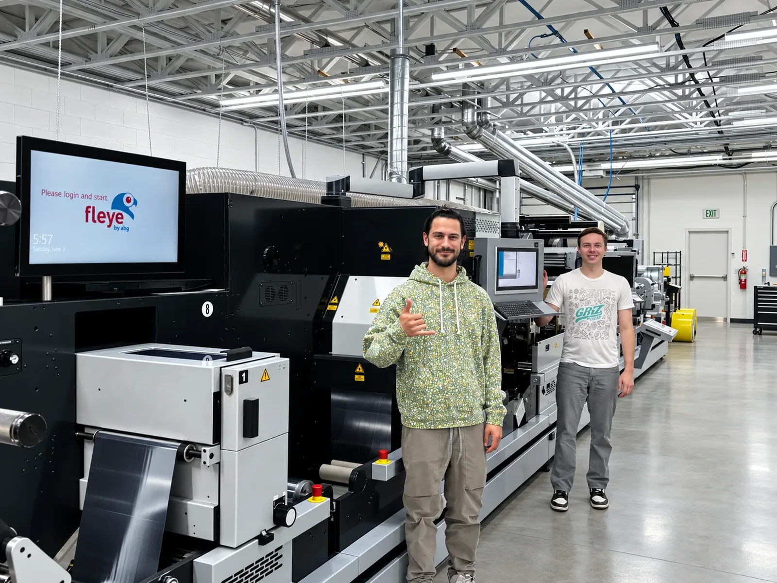 Converting line running flexible packaging at the Calyx Containers facility